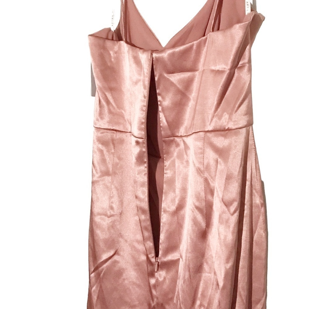 After Six Halter Midi Dress With Draped Tulip Skirt in Desert Rose Size 6 nwt - Picture 8 of 9